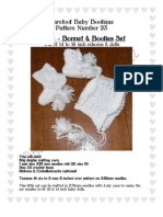 Bonnet & Boots Knitting Pattern To Fit Small Reborns & Baby Dolls