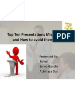 Top Ten Presentations Mistakes and How To Avoid