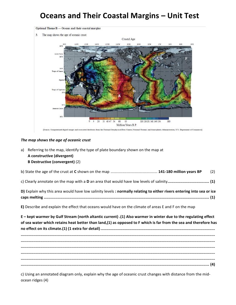 Ib Geography Coasts End of Unit Test Answers PDF Sea Coast