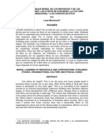 Aprendizaje Moral Individuos y de Las Corporaciones