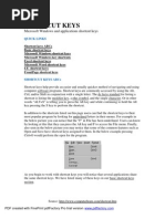 Download Shortcut Keys Windows by MirzaZ SN10911121 doc pdf