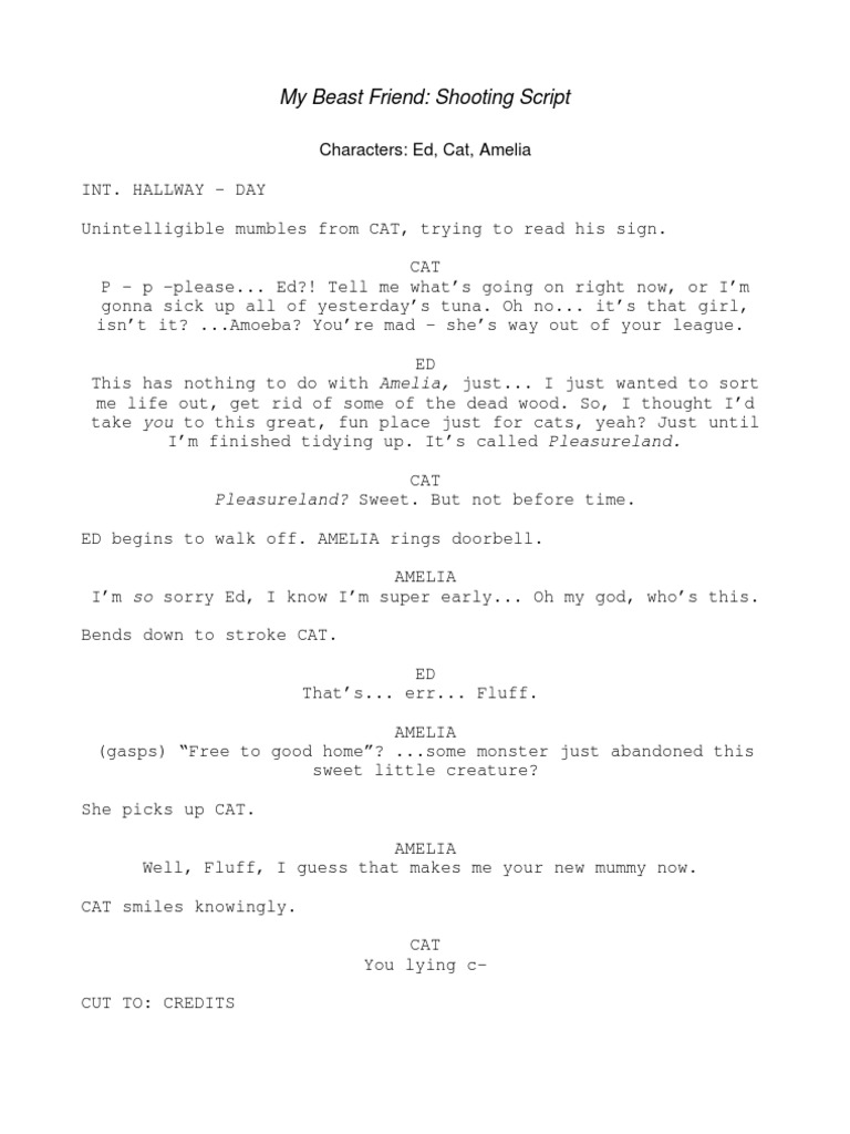 My Beast Friend: Script Overview | PDF