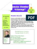 Romulus Chamber "E-Savings": Member Benefit