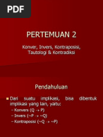 Download Materi 2 Konvers Invers Kontraposisi Tautologi  Kontradiksi1 by Eko Rizqi SN109156306 doc pdf