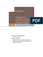 Management Theories, Roles, Motivations, and Communication: What Is An Airport Manager? What Is A Theory?