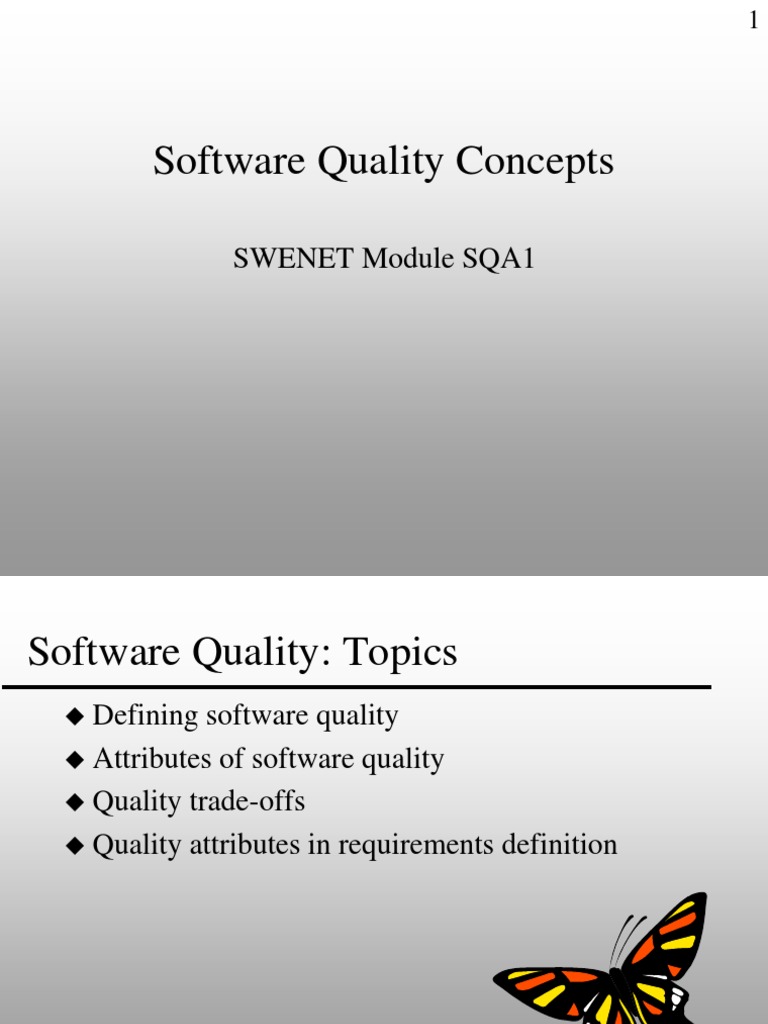 Software Quality Concepts Guide | PDF