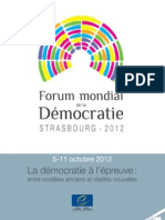 Forum Mondial de La Démocratie: Programme Officiel