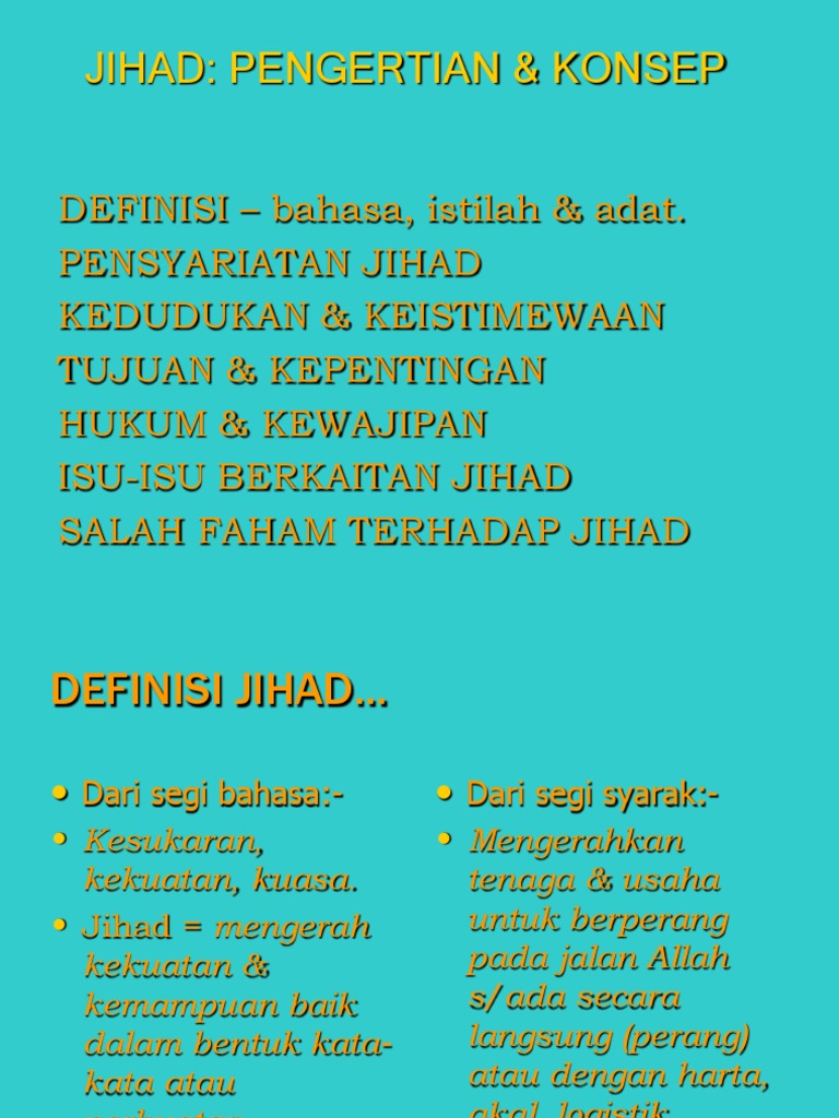 Jihad Pengertian Dan Isu Berkaitan 12 Pdf