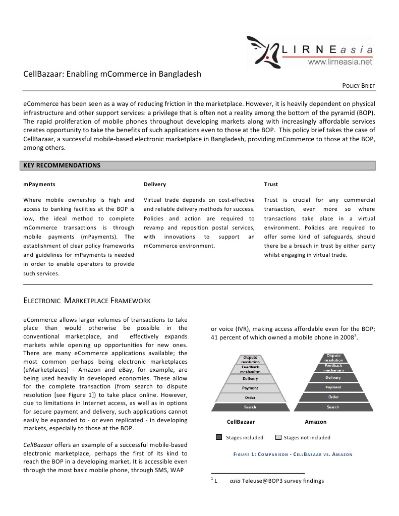 CellBazaar: Boosting mCommerce in Bangladesh | PDF | E Commerce ...