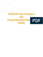 Acm-Icpc Asia-Amritapuri Site Frequently Asked Questions (Faqs)