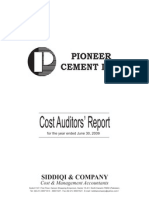 Pioneer Cement LTD.: Cost Auditors' Report