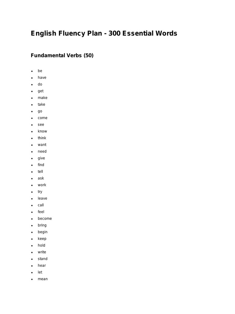 English_Fluency_Plan_Igor.pdf | PDF | Vocabulary | English As A Second ...
