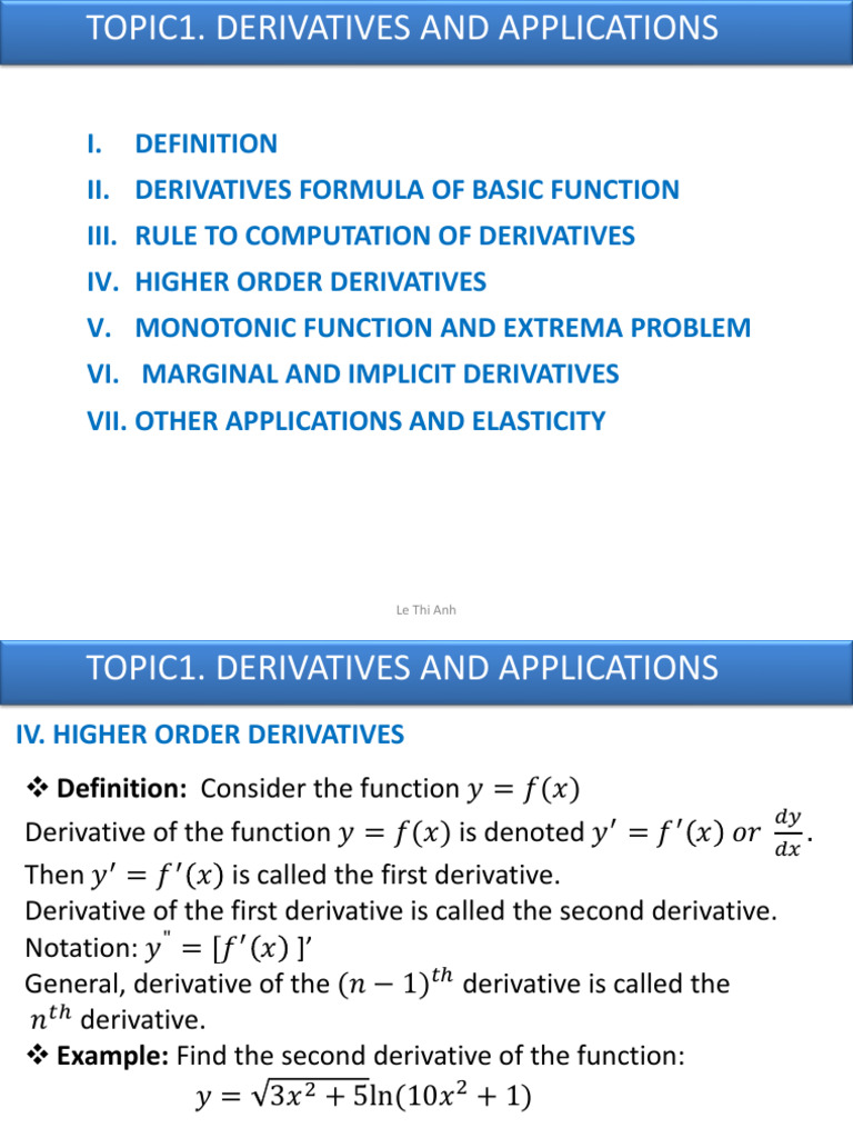 Calculus_Chapter2.pdf | PDF | Derivative | Monotonic Function