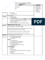 Schedule Project Level 4 Saturday