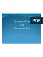 Concept of Law & Source of Law
