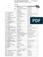 Tracklist 05.10.2012