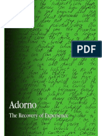 Roger Foster - Adorno The Recovery of Experience