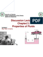 Discussion Lecture (1) Chapter (1) Properties of Fluids: Lecturer