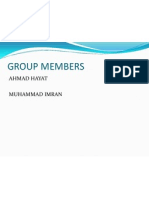 Group Members: Ahmad Hayat Muhammad Imran