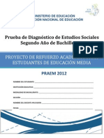 Prueba Diagnostico Estudios Sociales Segundo Bachillerato