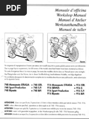 DUCATI 748, 916 マニュアル desmoquattro 129 DUCATI 748, 916 マニュアル desmoquattro 129 DUCATI 748, 916