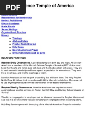 Moorish Science Temple Of America - 