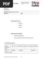 City + Guilds Sample L2