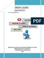 Download MATERI- KETEAMPILAN BERPIKIR KRITIS  by Uni LaQueen FromEllesmera SN109213662 doc pdf