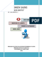 Materi - Keteampilan Berpikir Kritis