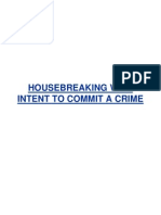 Housebreaking With Intent To Commit A Crime