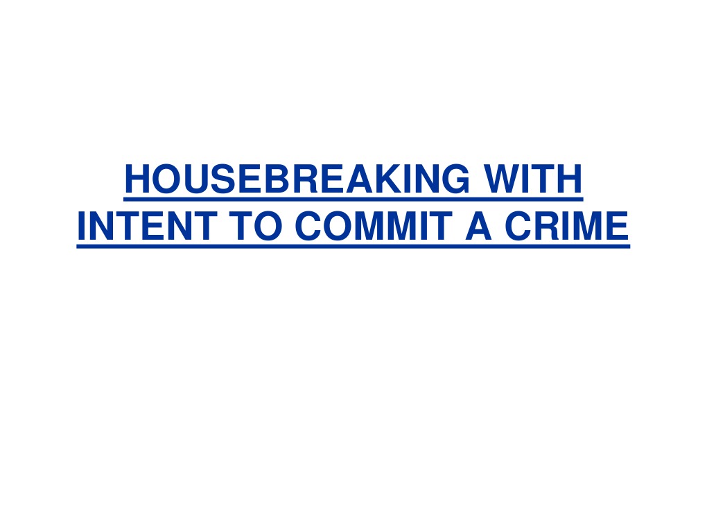 Housebreaking