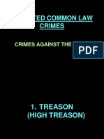 Selected Common Law Crimes: Crimes Against The State