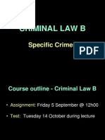 Criminal Law B: Specific Crimes
