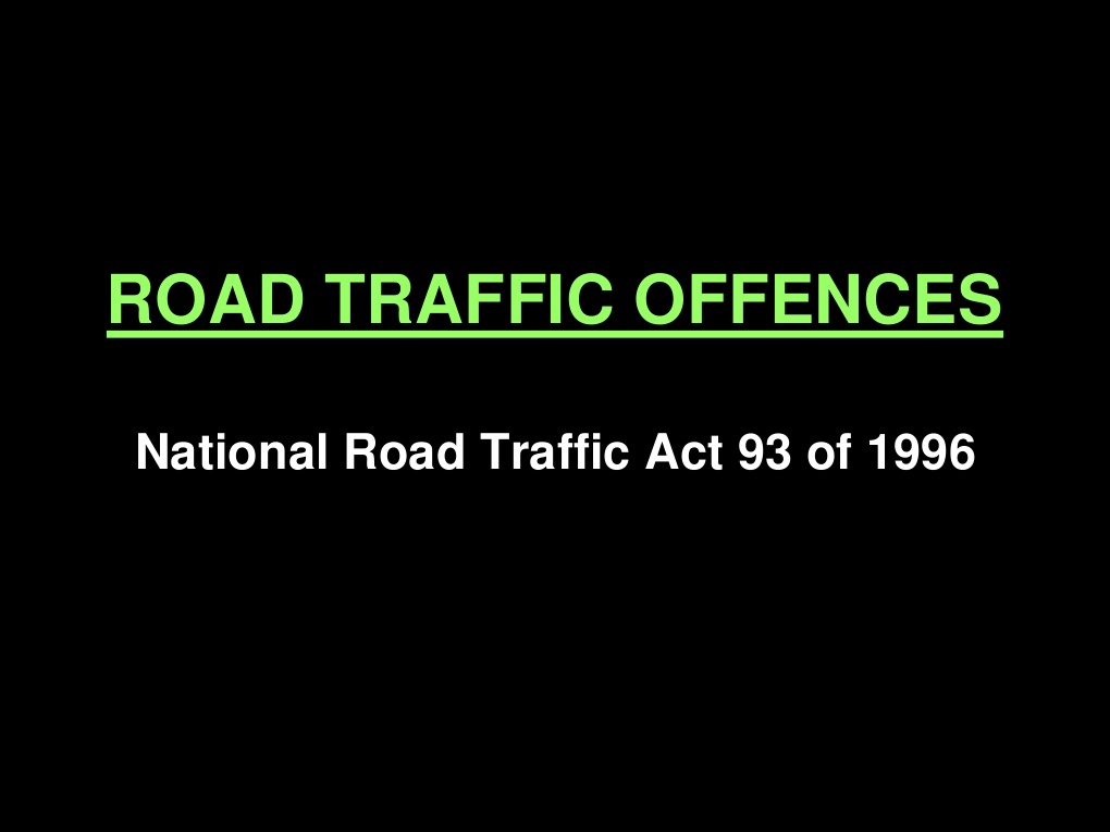 An InDepth Analysis of Road Traffic Offences and Common Elements