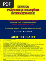CURSUL NR. 2 - ARHITECTURA SISTEMULUI FINANCIAR 