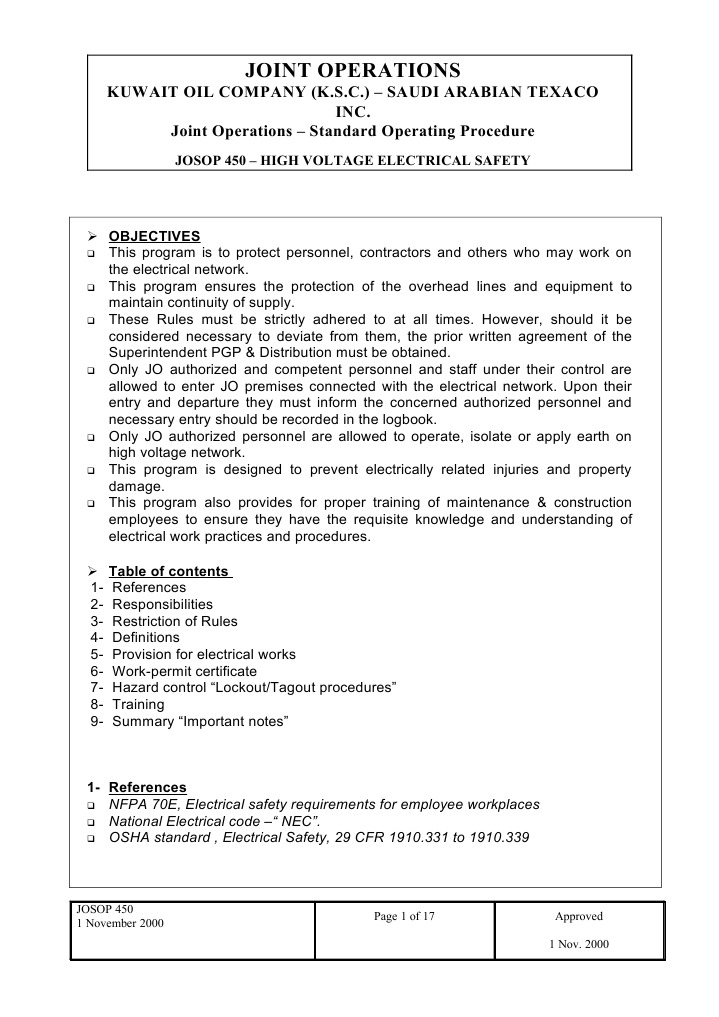 Electrical Safety Procedures PDF High Voltage Transformer
