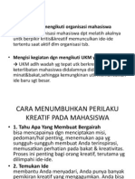 Cara Menumbuhkan Perilaku Kreatif Pada Mahasiswa