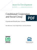 Environment For Development: Conditional Cooperation and Social Group