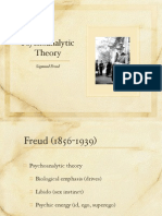 Psychoanalytic Theory: Sigmund Freud