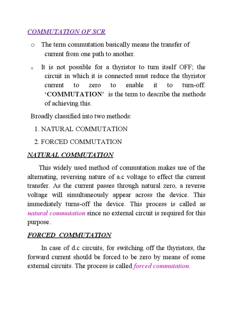Commutation of SCR | PDF | Capacitor | Force