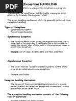 ERROR (Exception) HANDLING: Types of Exceptions