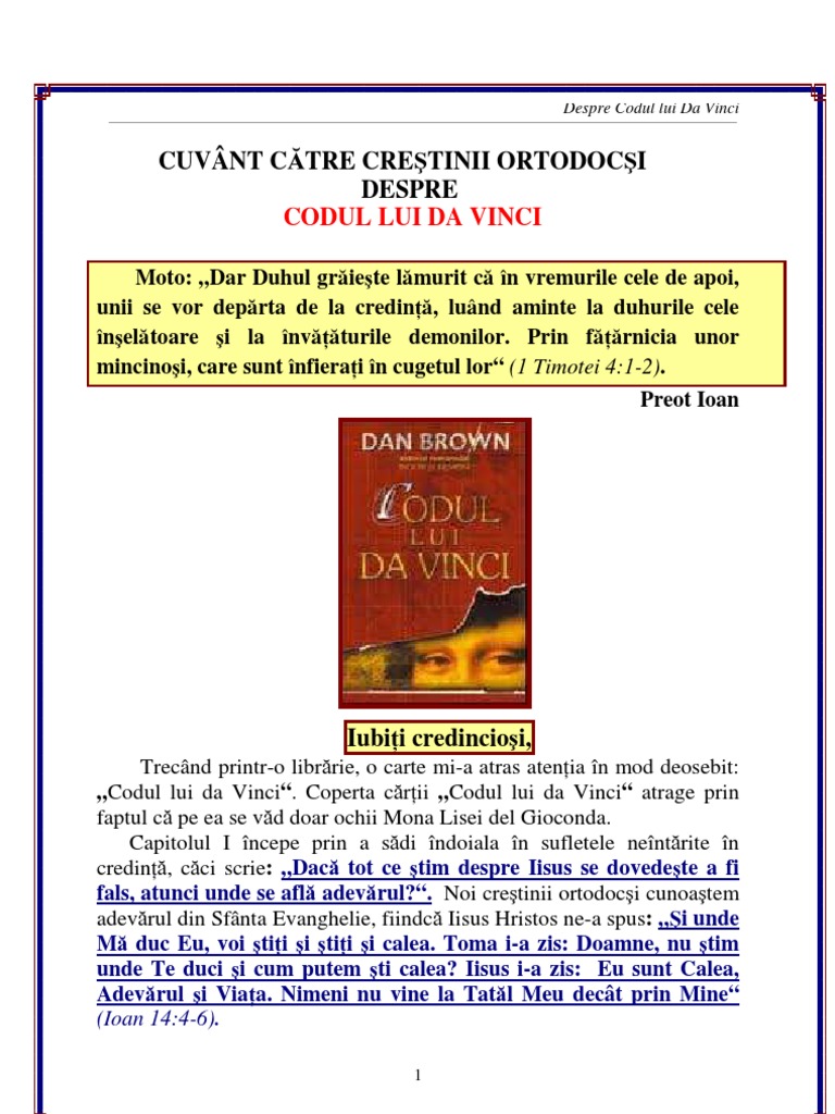 Codul Lui Da Vinci | PDF