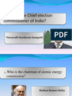 1.who Is The Chief Election Commissioner of India?: Veeravalli Sundaram Sampath