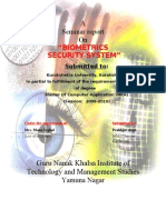 A Seminar Report On: "Biometrics Security System"