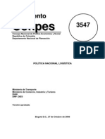 CONPES 3547 Politica Nacional Logistica