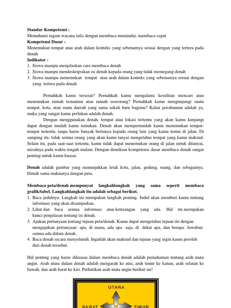 Contoh Soal Membaca Denah Kelas 8 Contoh Soal Terbaru