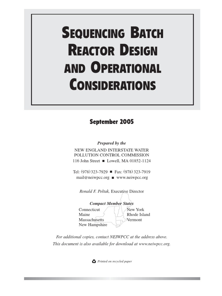 SBR Design and Operational Manual | PDF