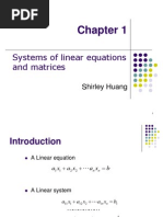 Systems of Linear Equations and Matrices: Shirley Huang