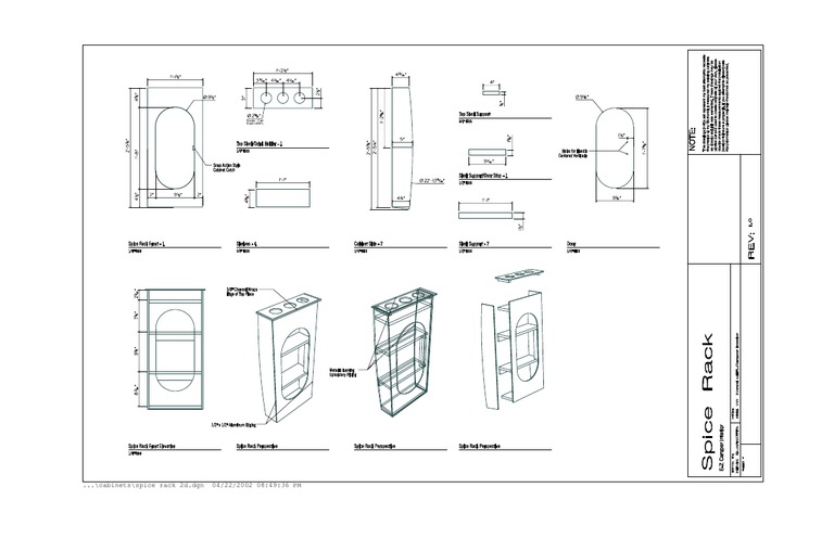 Spice Rack Design Blueprint | PDF