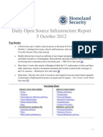 DHS Daily Infrastructure Report 2012-10-05